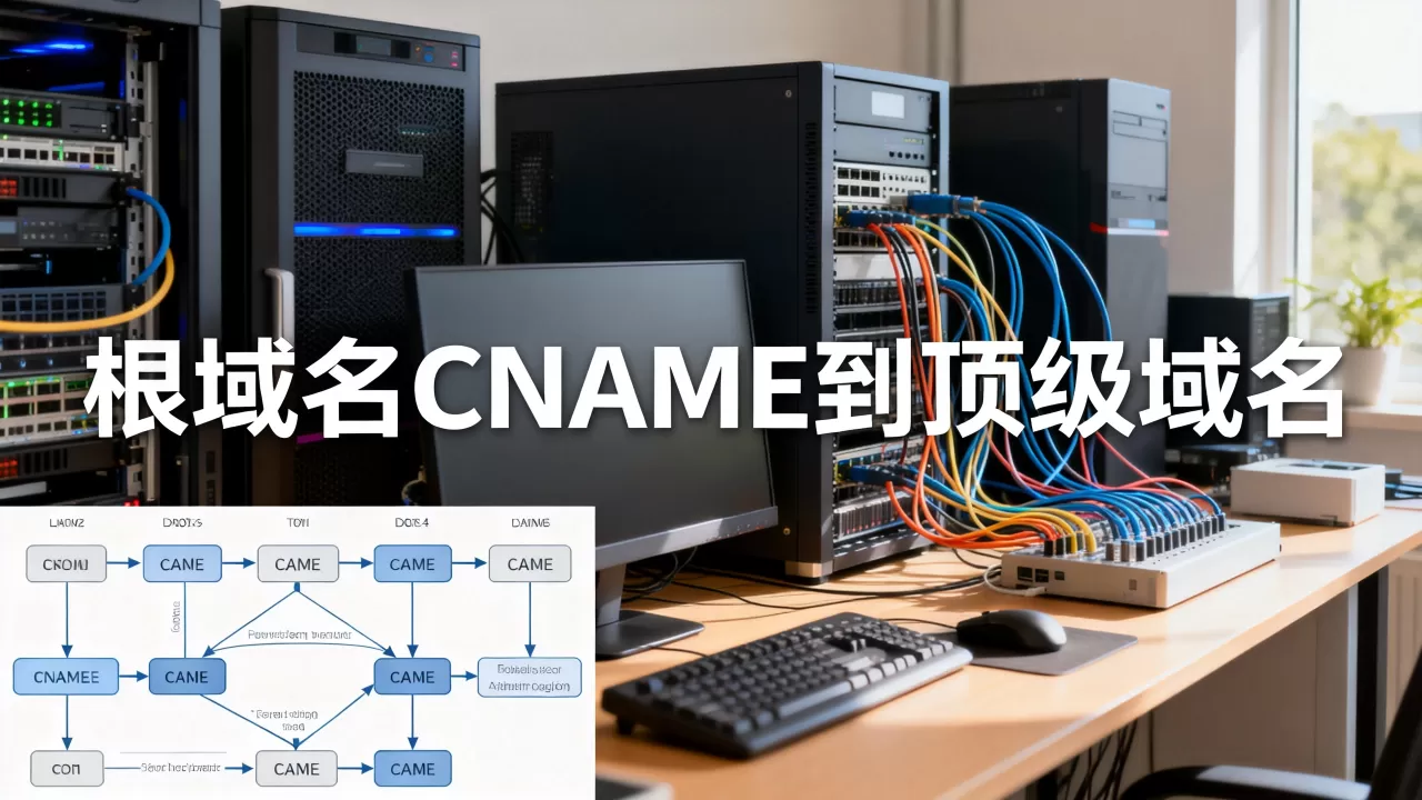 根域名CNAME到顶级域名，根域名CNAME顶级域名