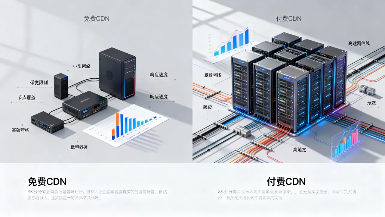 免费CDN和付费CDN性能差距大吗?免费CDN和付费CDN区别 免费CDN和付费CDN性能差距大吗?免费CDN和付费CDN区别