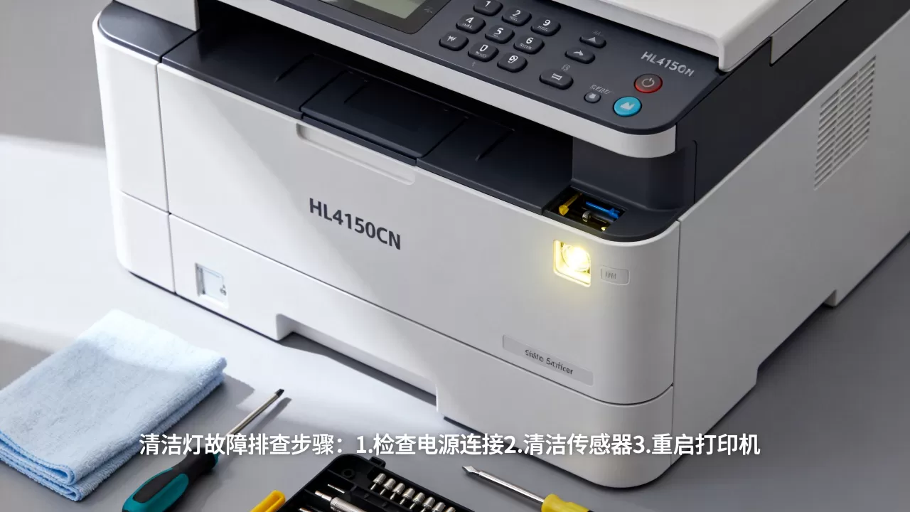 hl4150cdn清洁灯不亮怎么修？打印机显示hl4150cdn清洁
