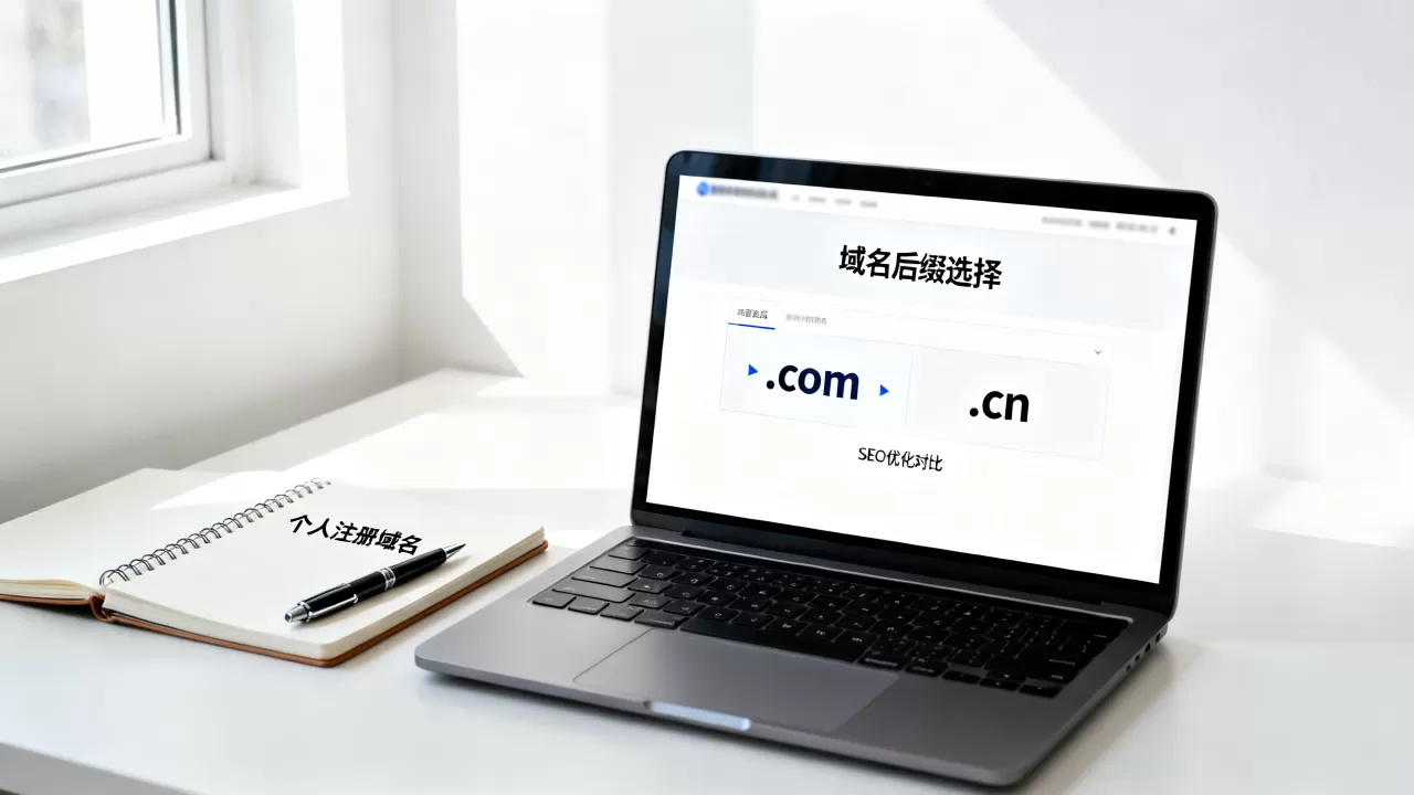 个人注册域名加什么后缀好，.com和.cn哪个更利于SEO