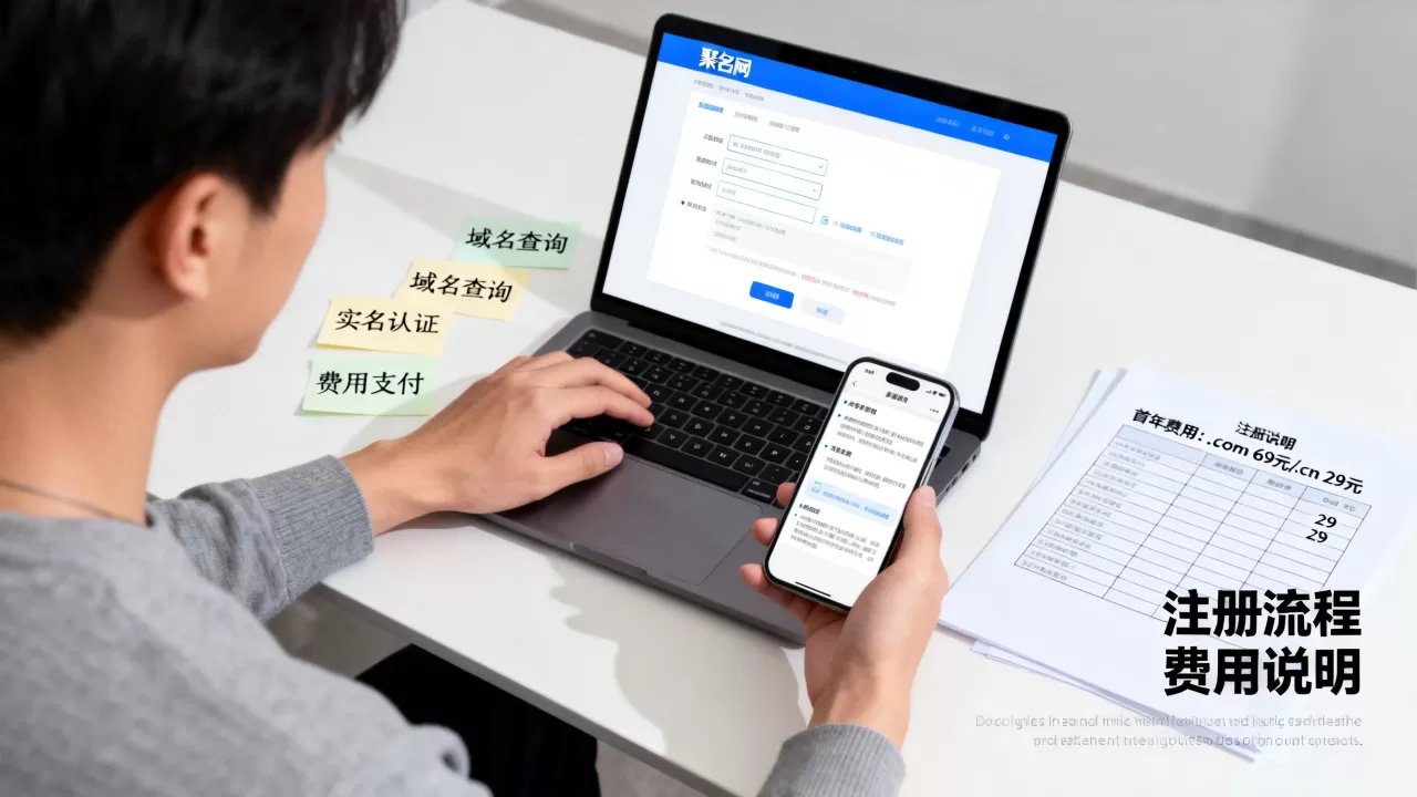 个人如何在聚名注册域名？域名注册流程及费用详解