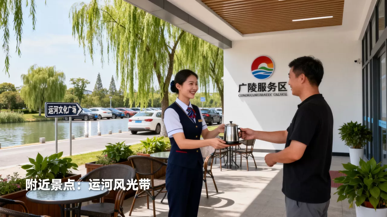 广陵服务区传来暖心消息是怎么回事？广陵服务区附近有什么好玩的