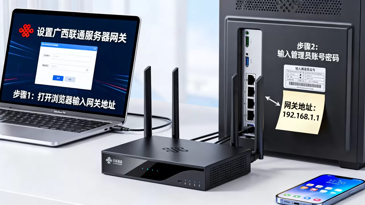 广西联通服务器网关怎么设置？广西联通宽带网关地址是多少