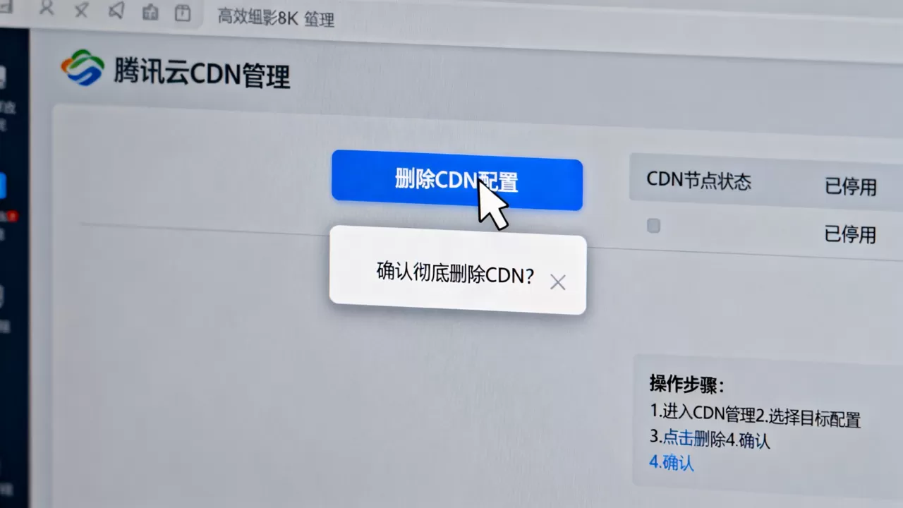 如何删除腾讯云CDN？腾讯云CDN怎么彻底删除