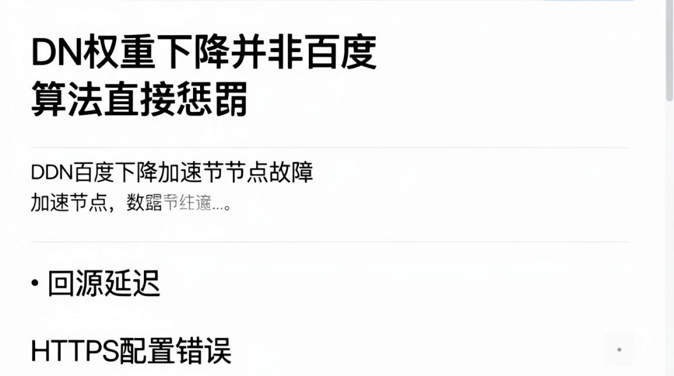 cdn权重下降