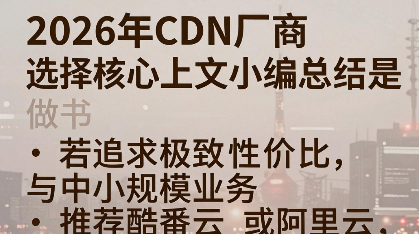 cdn 厂家比较