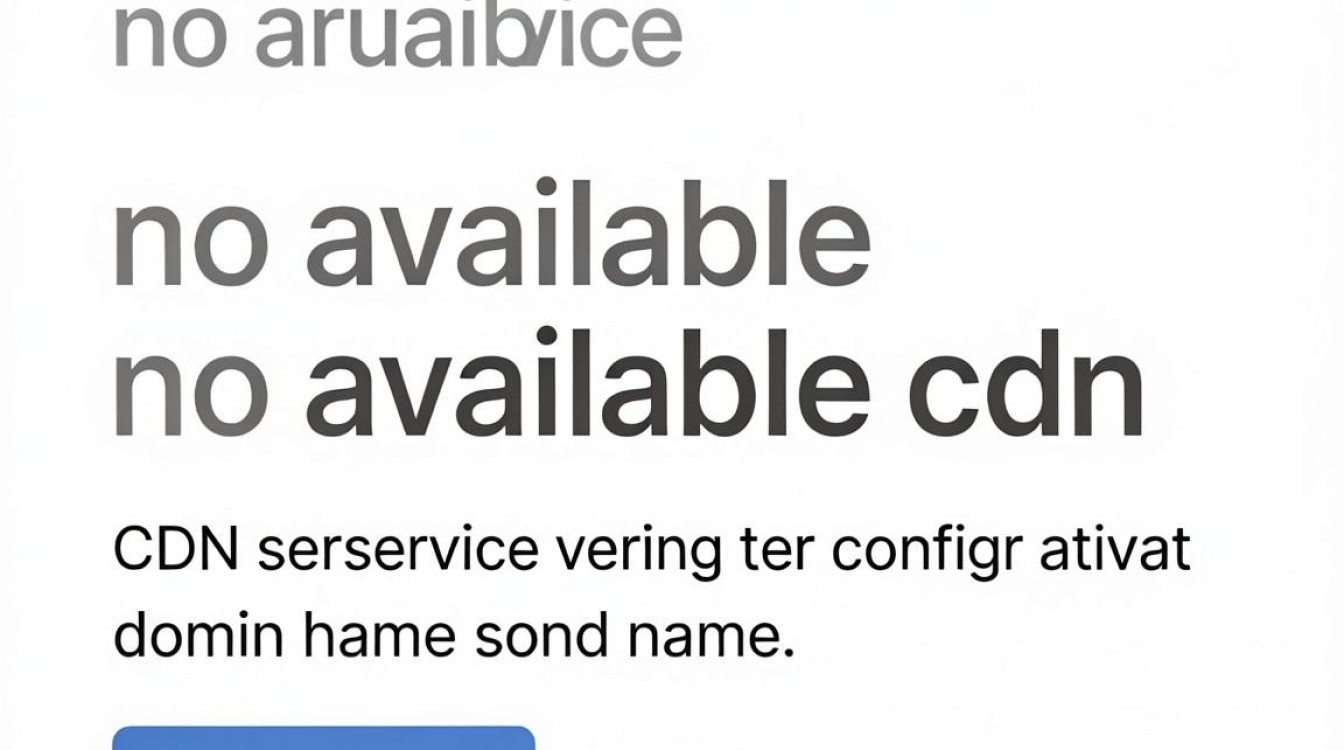no available cdn