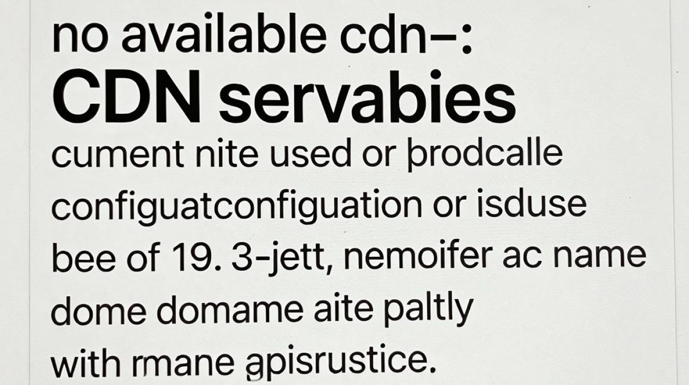 no available cdn
