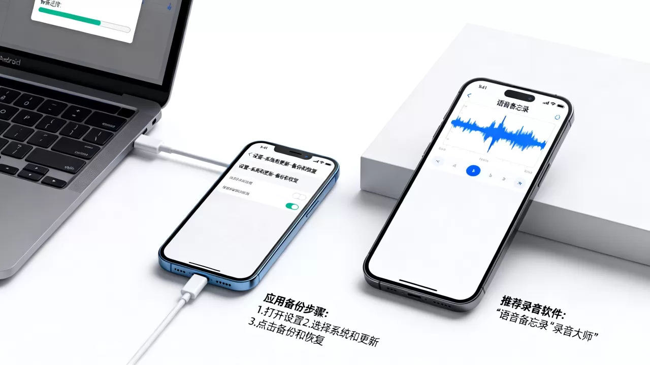 安卓手机应用怎么备份？手机录制音频用什么软件