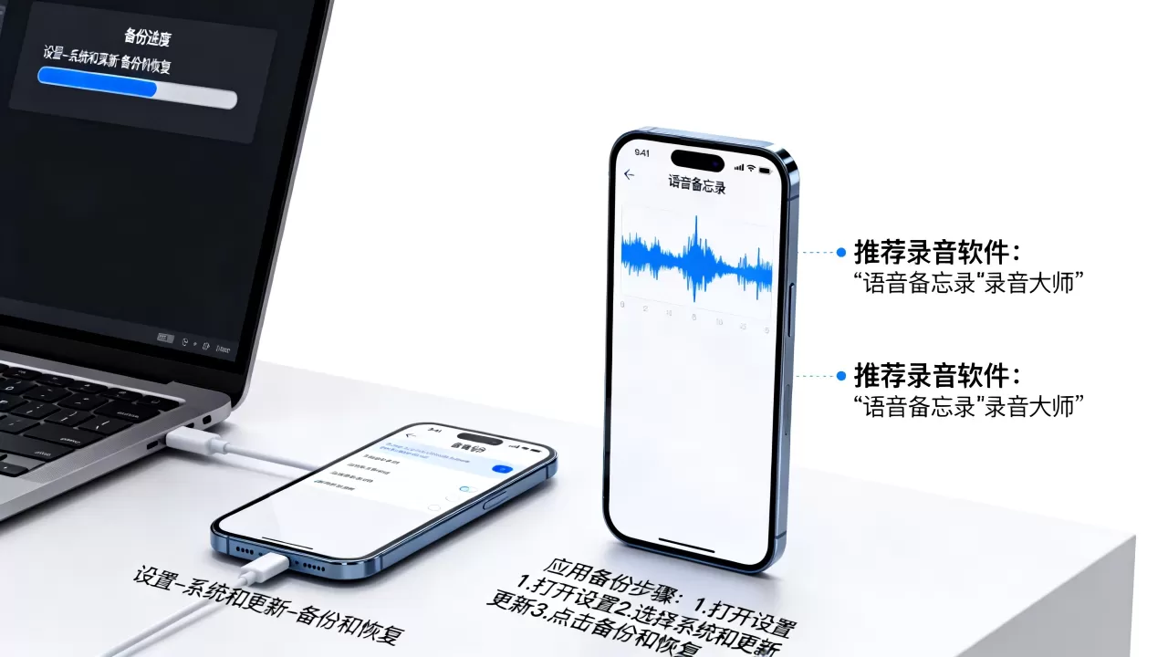 安卓手机应用怎么备份？手机录制音频用什么软件