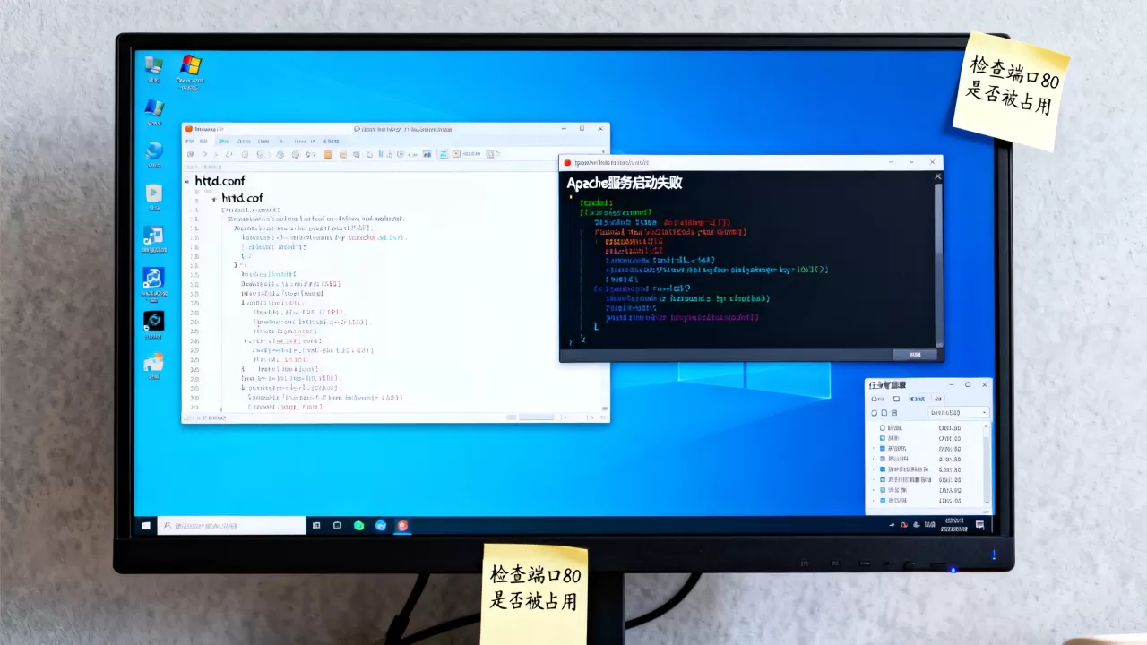 httpd服务器在windows怎么配置？apache httpd服务启动失败怎么办