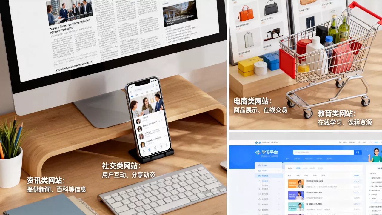 个人对网站的分类有哪些？常见网站类型及功能详解