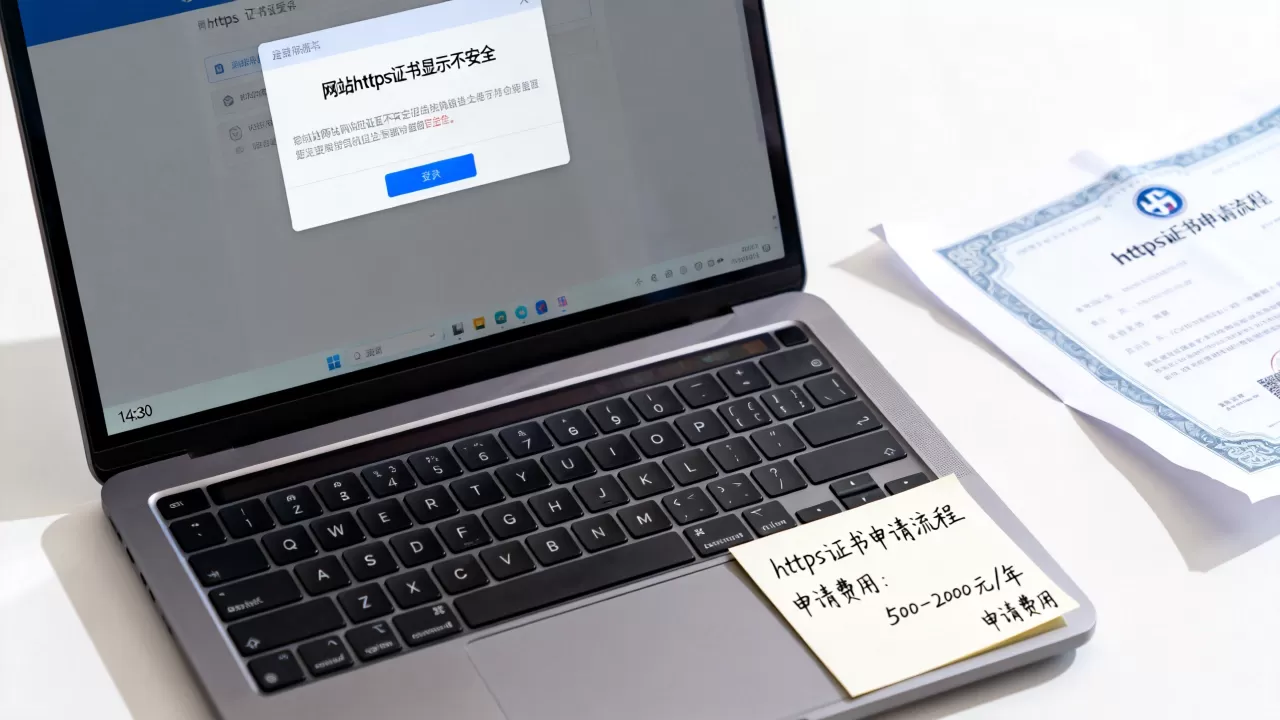 网站https证书显示不安全怎么办？https证书申请费用多少钱