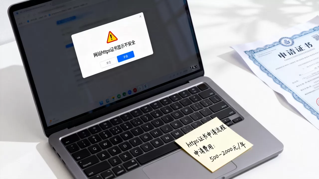 网站https证书显示不安全怎么办？https证书申请费用多少钱
