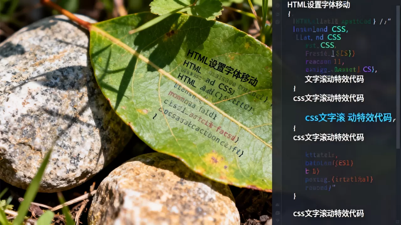 HTML设置字体如何移动？css文字滚动特效代码