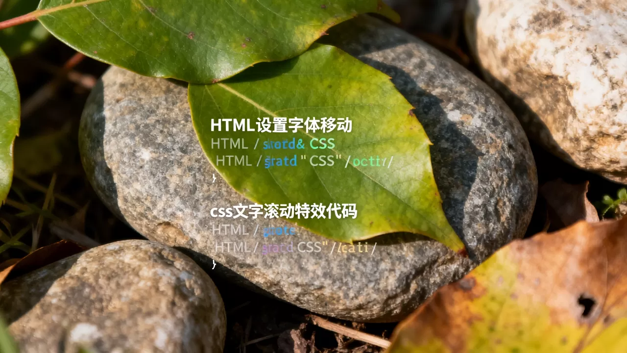 HTML设置字体如何移动？css文字滚动特效代码
