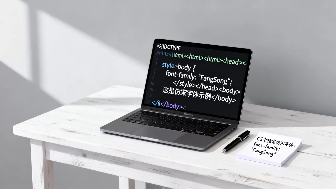 html怎么设置字体仿宋？css中如何指定仿宋字体