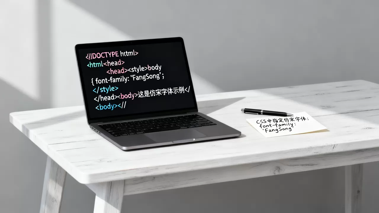 html怎么设置字体仿宋？css中如何指定仿宋字体