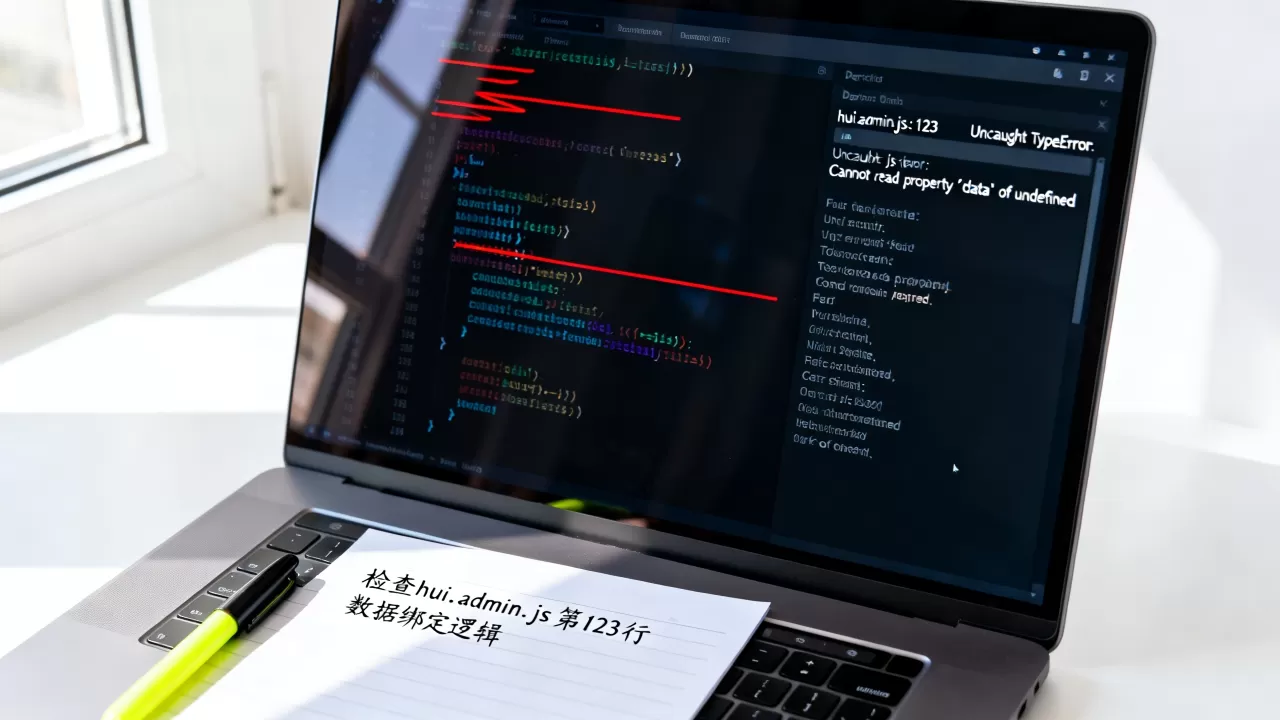 hui.admin.js报错怎么办？前端js调试报错怎么解决