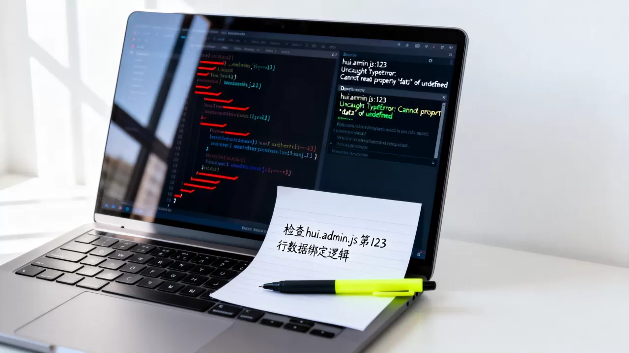hui.admin.js报错怎么办？前端js调试报错怎么解决