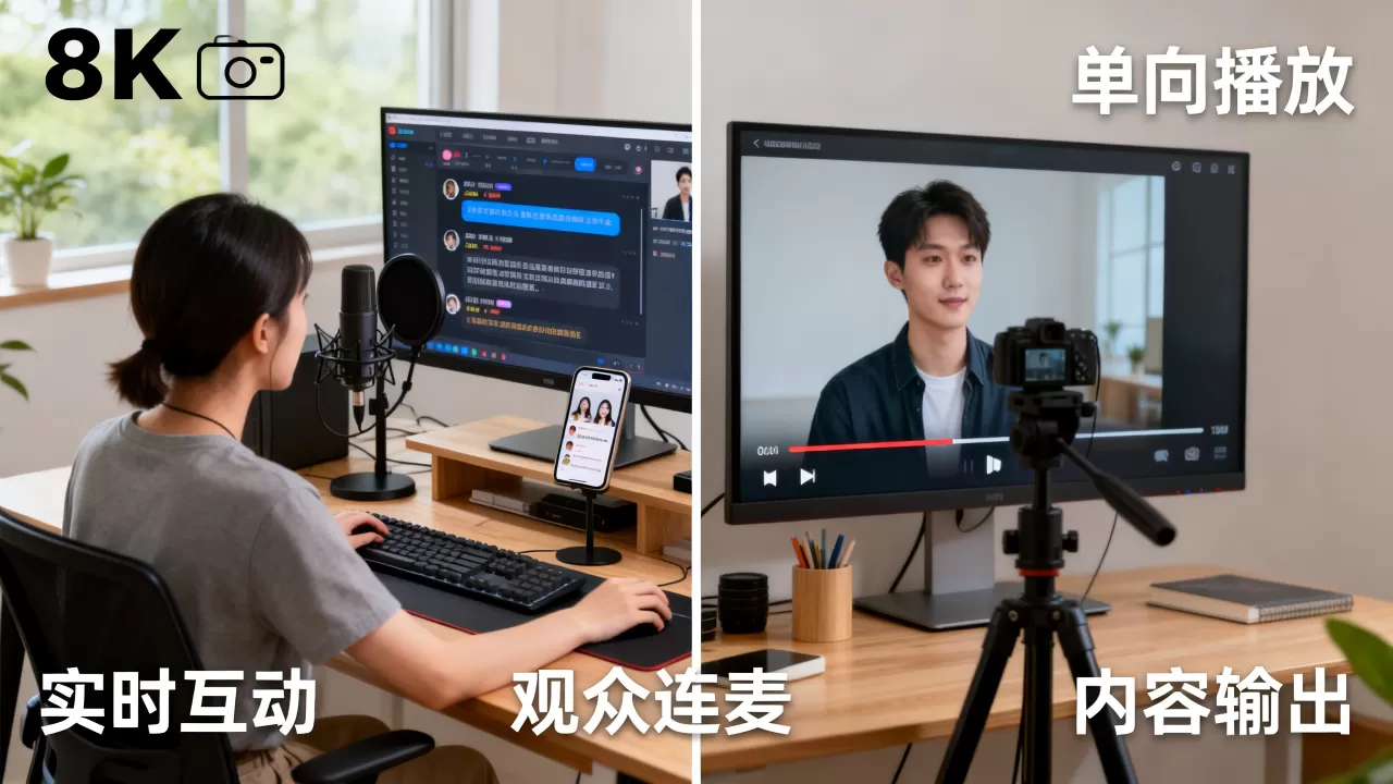 互动直播和视频直播区别在哪？互动直播和视频直播区别