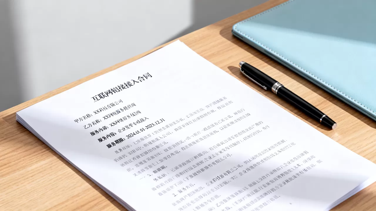 互联网专线接入合同书怎么签？企业宽带接入合同模板免费下载