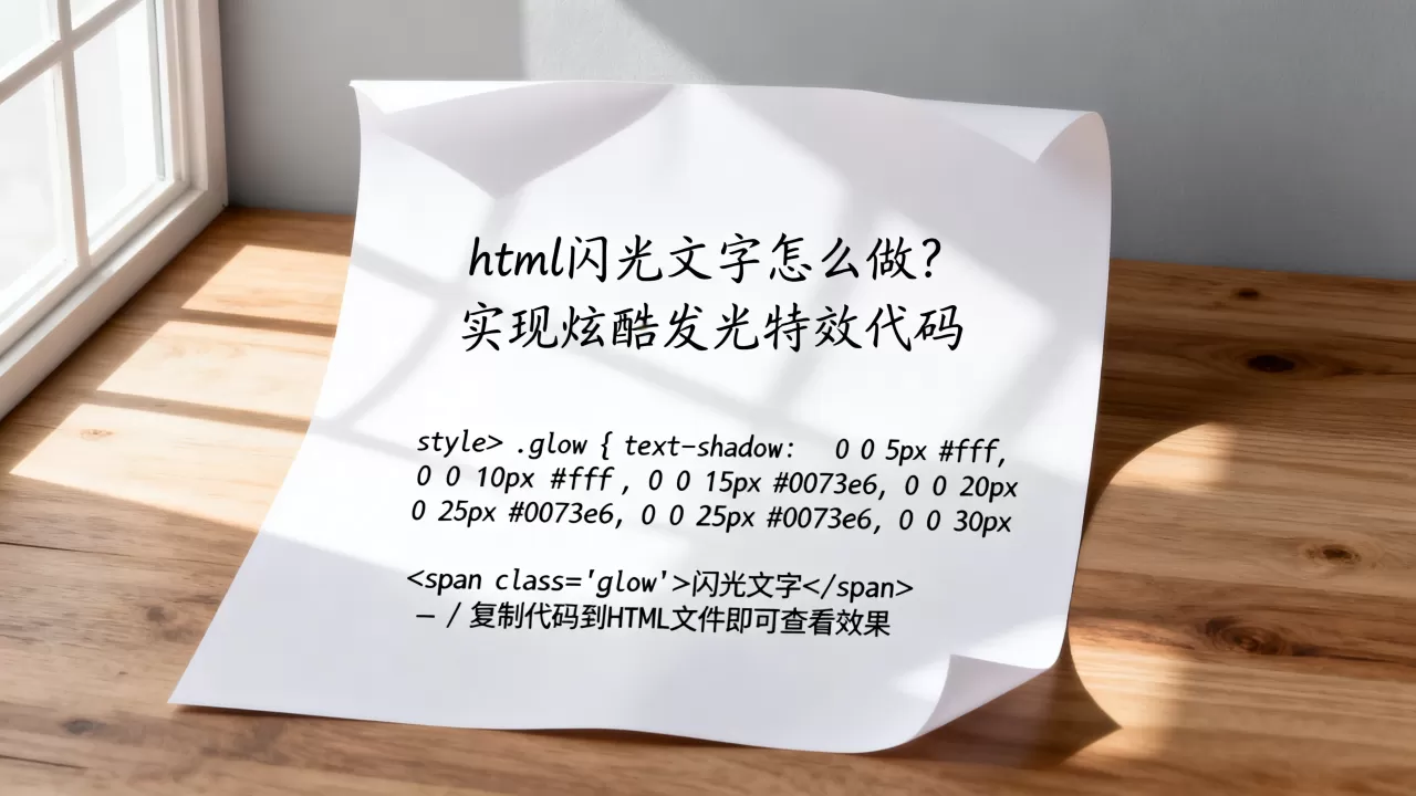 html闪光文字怎么做?实现炫酷发光特效代码 html闪光文字怎么做?实现炫酷发光特效代码