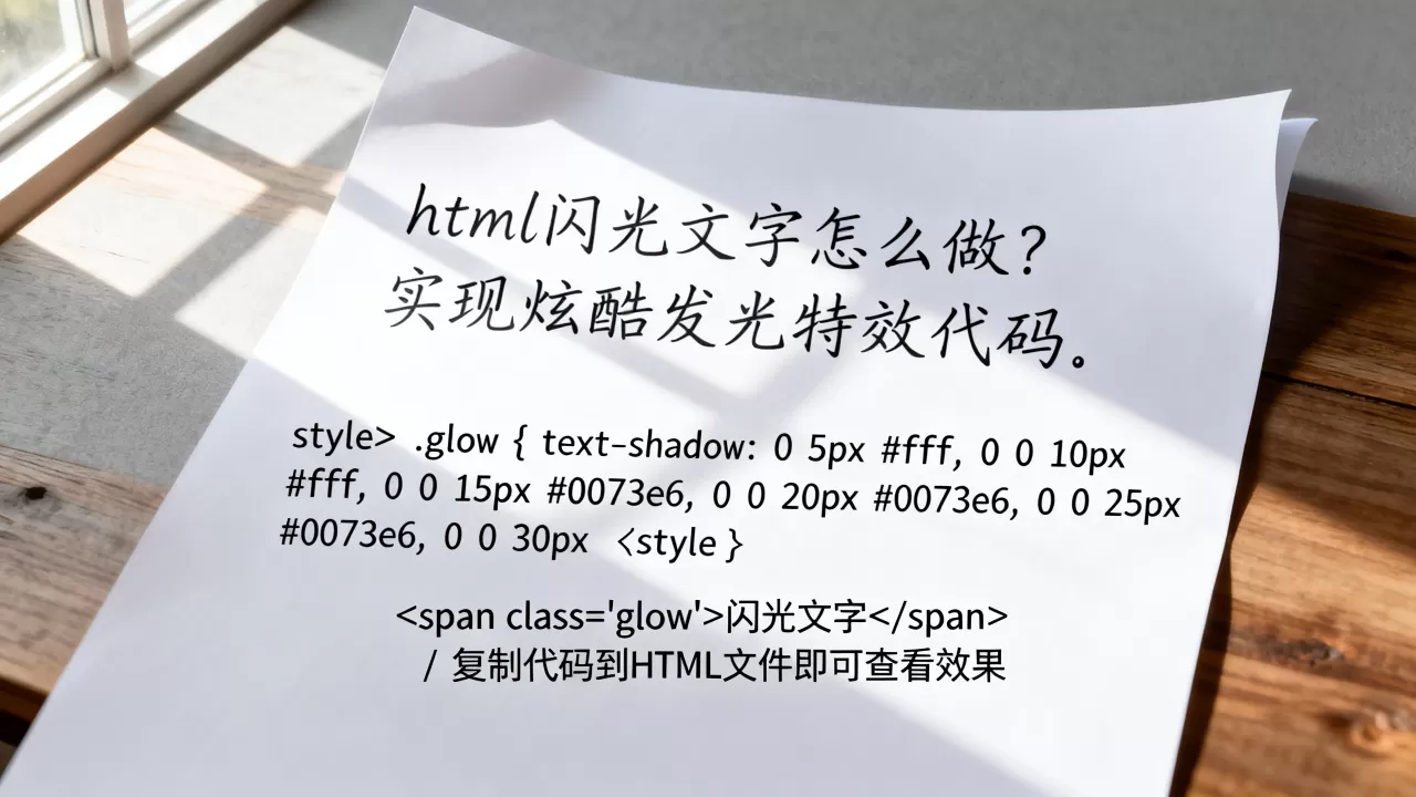 html闪光文字怎么做?实现炫酷发光特效代码 html闪光文字怎么做?实现炫酷发光特效代码