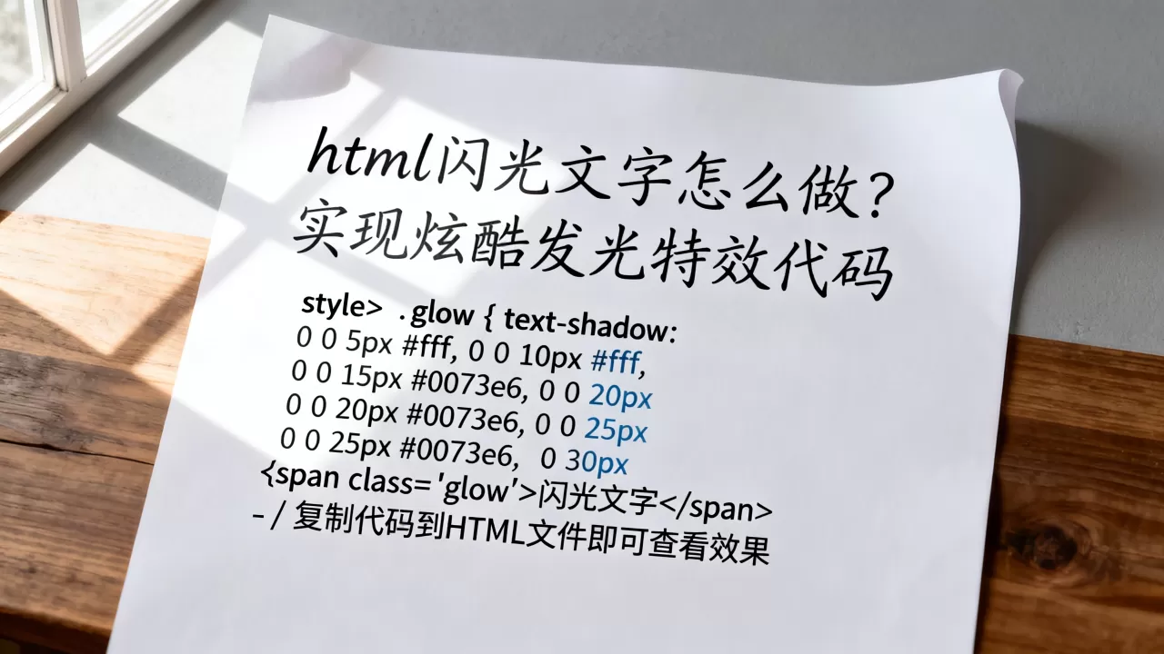 html闪光文字怎么做?实现炫酷发光特效代码 html闪光文字怎么做?实现炫酷发光特效代码