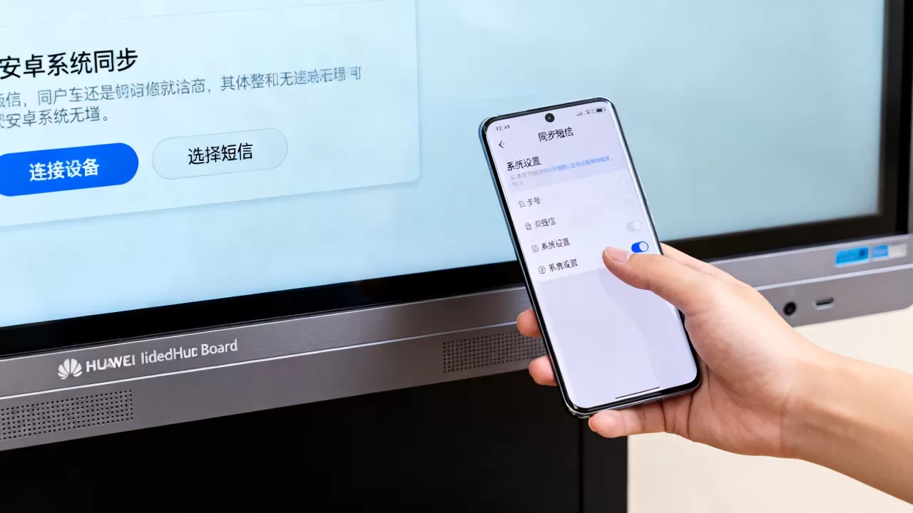 安卓手机如何同步短信到IdeaHub Board设备,华为 IdeaHub Board安卓系统设置教程 安卓手机如何同步短信到IdeaHub Board设备,华为 IdeaHub Board安卓系统设置教程