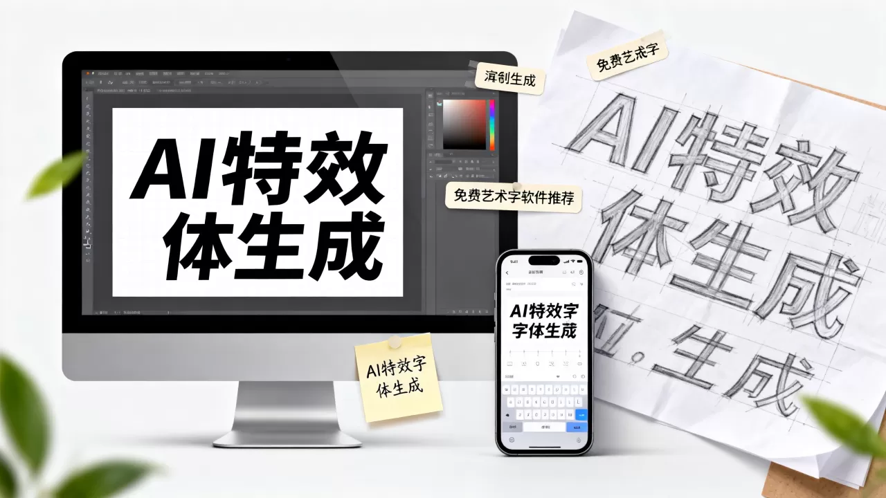 AI特效字体网站哪个好用？免费AI生成艺术字软件推荐