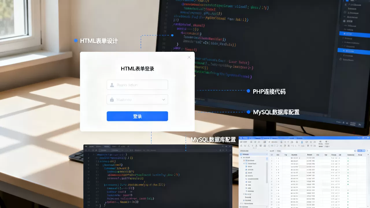 HTML登录界面怎么连接数据库？PHP连接MySQL数据库教程