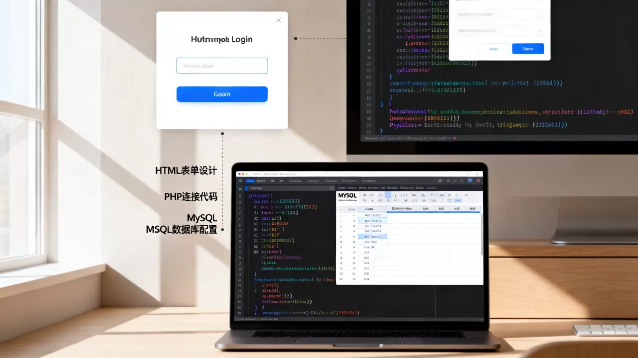 HTML登录界面怎么连接数据库？PHP连接MySQL数据库教程