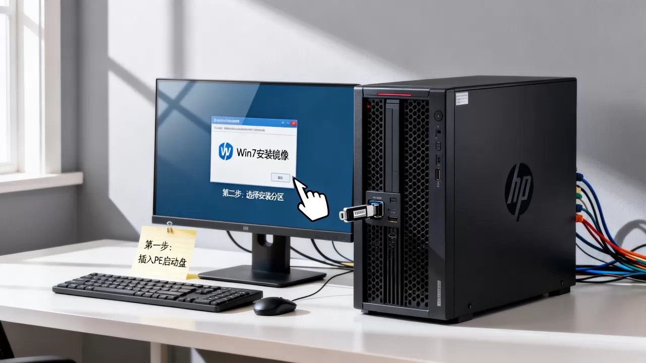 HP服务器PE装Win7怎么操作？服务器安装Win7系统详细教程