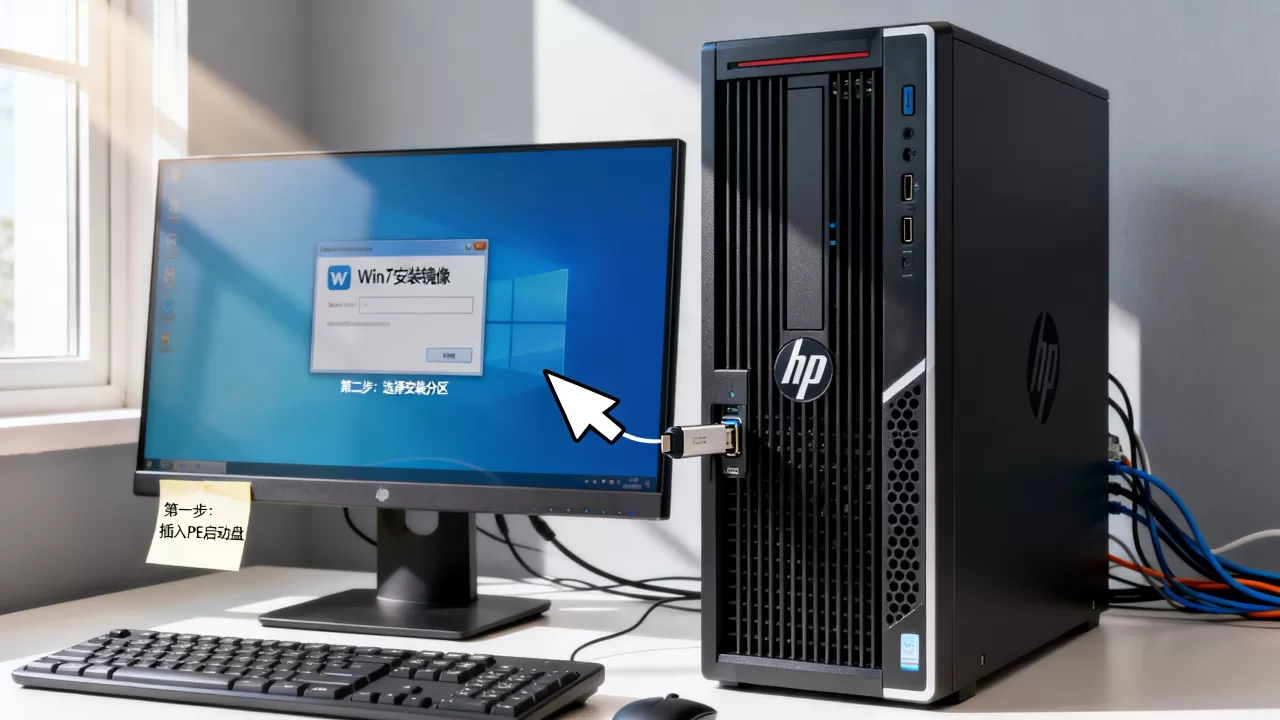 HP服务器PE装Win7怎么操作？服务器安装Win7系统详细教程