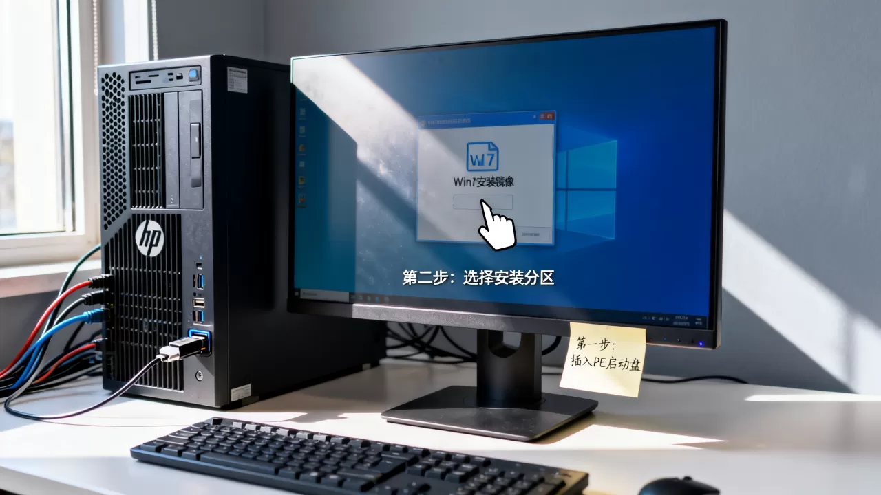 HP服务器PE装Win7怎么操作？服务器安装Win7系统详细教程