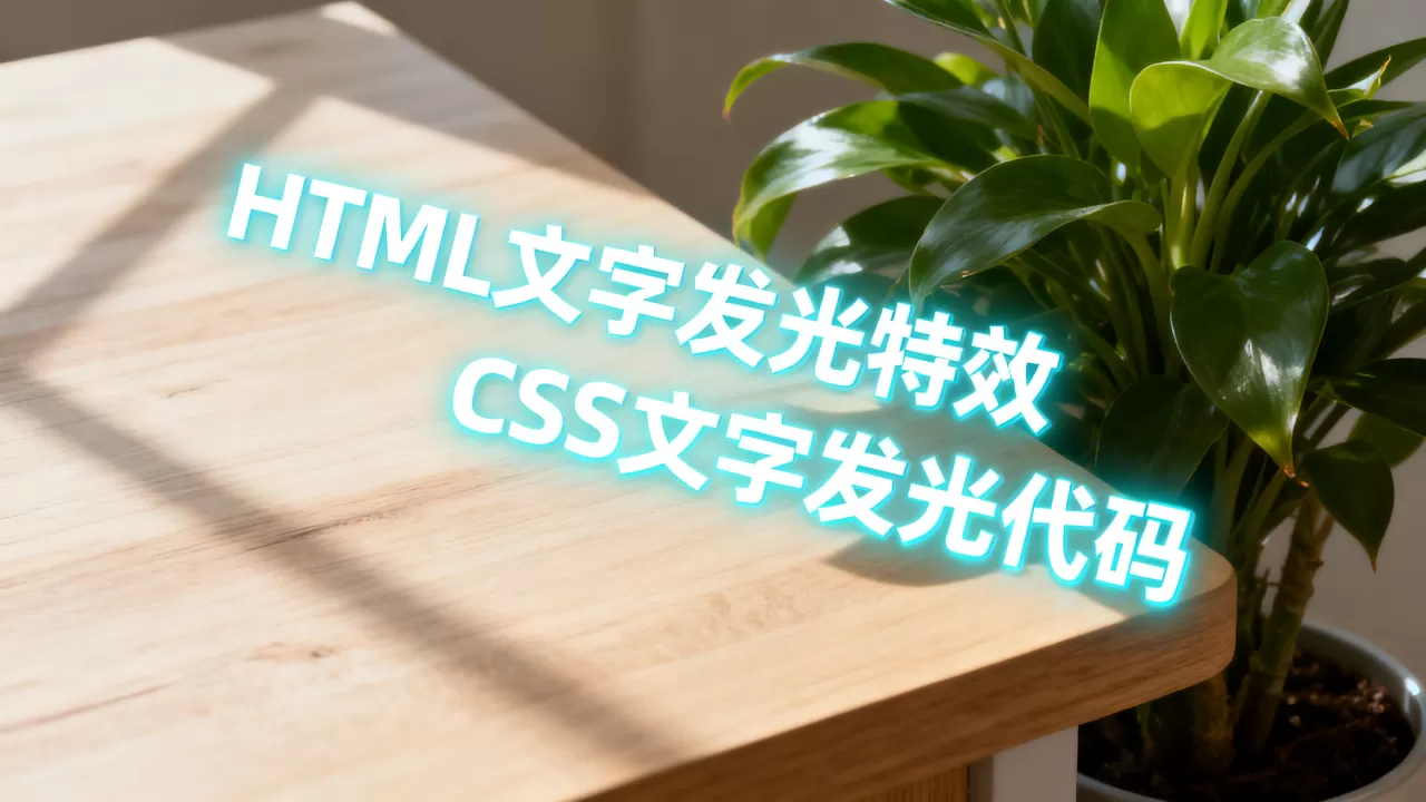 HTML文字发光特效怎么做？CSS文字发光代码