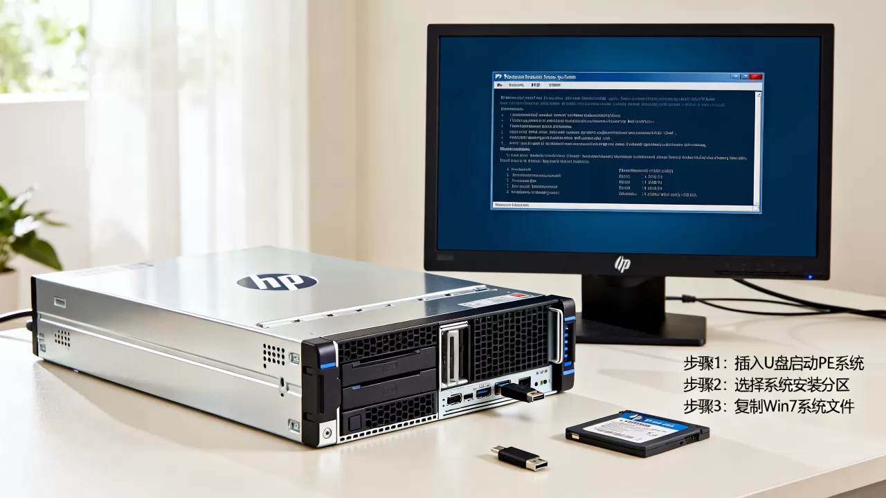 HP服务器PE系统如何安装Win7？win7系统安装教程