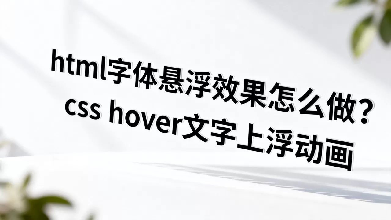 html字体悬浮效果怎么做?css hover文字上浮动画 html字体悬浮效果怎么做?css hover文字上浮动画