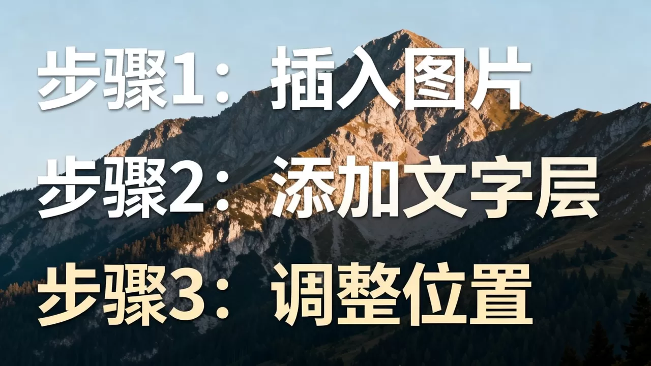 html图片山写字怎么做?html图片叠加文字教程 html图片山写字怎么做?html图片叠加文字教程