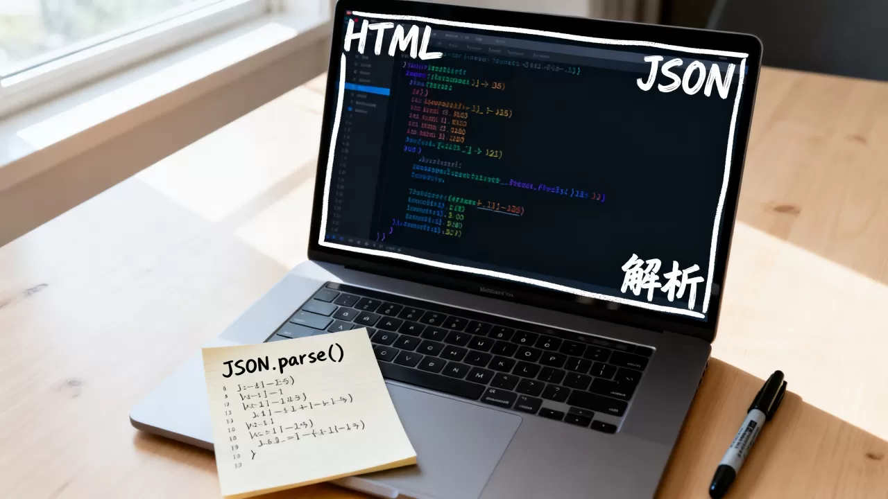 HTML里怎么包含JSON数据？json在html中如何解析