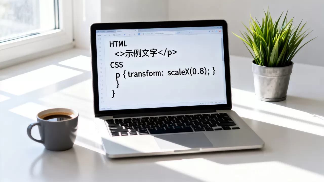HTML怎么把文字压扁?CSS实现文字横向压缩效果 HTML怎么把文字压扁?CSS实现文字横向压缩效果