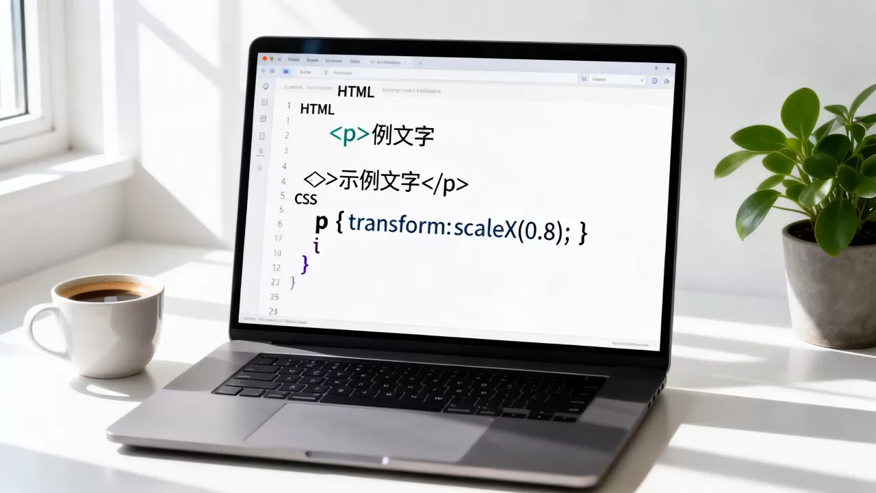 HTML怎么把文字压扁?CSS实现文字横向压缩效果 HTML怎么把文字压扁?CSS实现文字横向压缩效果
