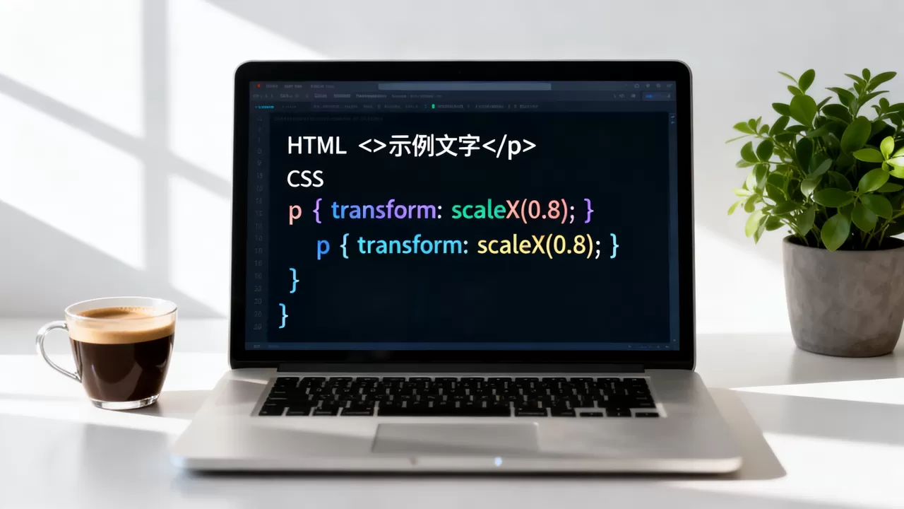 HTML怎么把文字压扁?CSS实现文字横向压缩效果 HTML怎么把文字压扁?CSS实现文字横向压缩效果