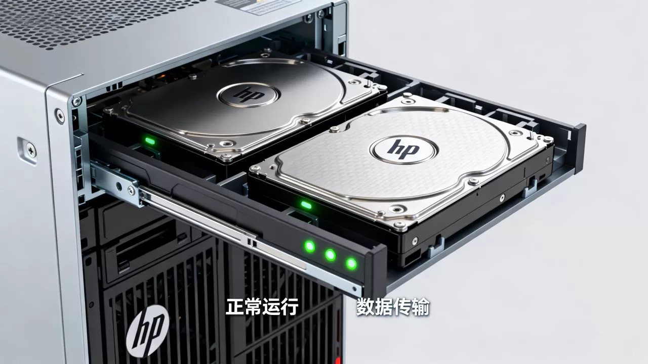 hp服务器硬盘两个绿灯代表什么意思？服务器硬盘指示灯状态详解