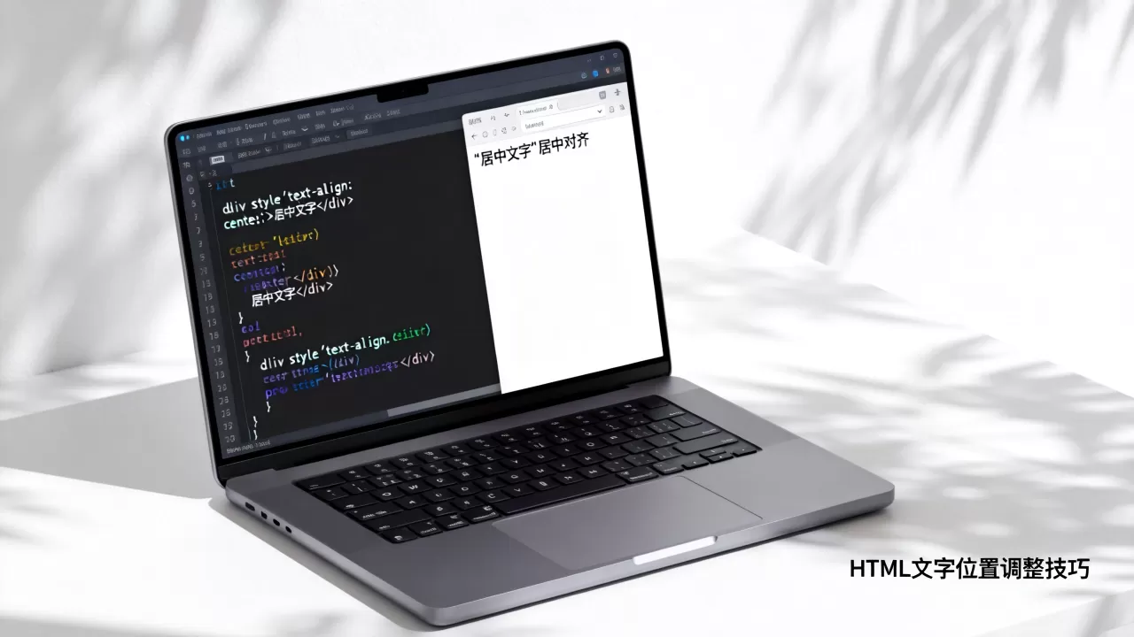 html文字位置怎么调？html怎么让文字居中
