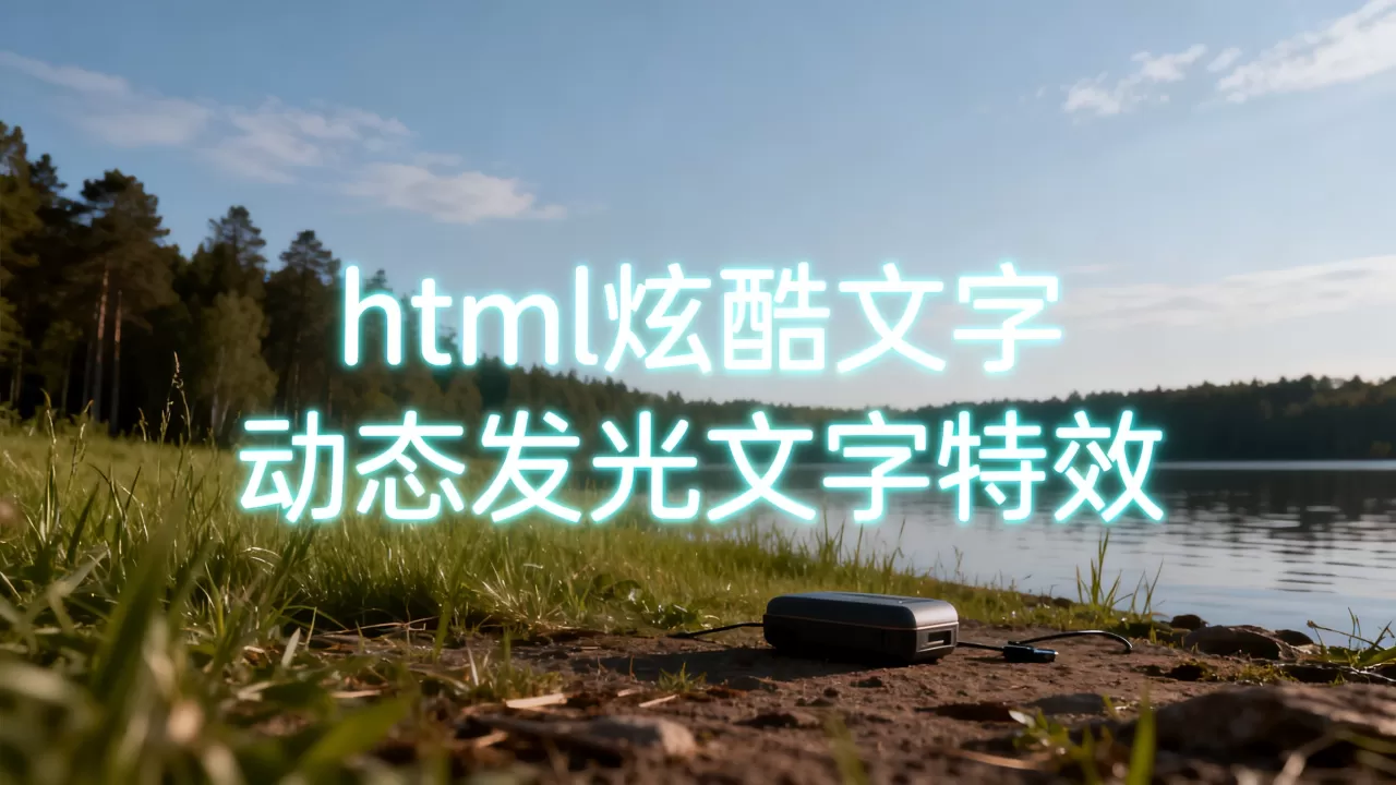 html炫酷文字怎么做？如何制作动态发光文字特效