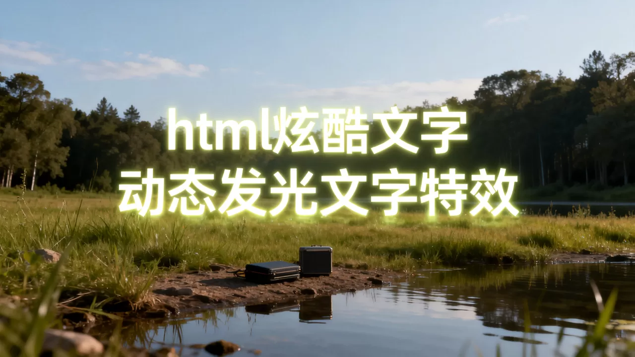 html炫酷文字怎么做？如何制作动态发光文字特效