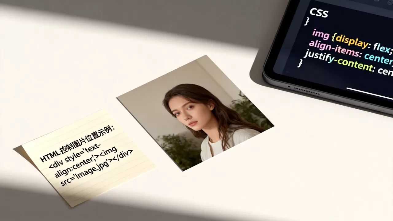 HTML怎么控制图片位置？CSS图片垂直居中代码
