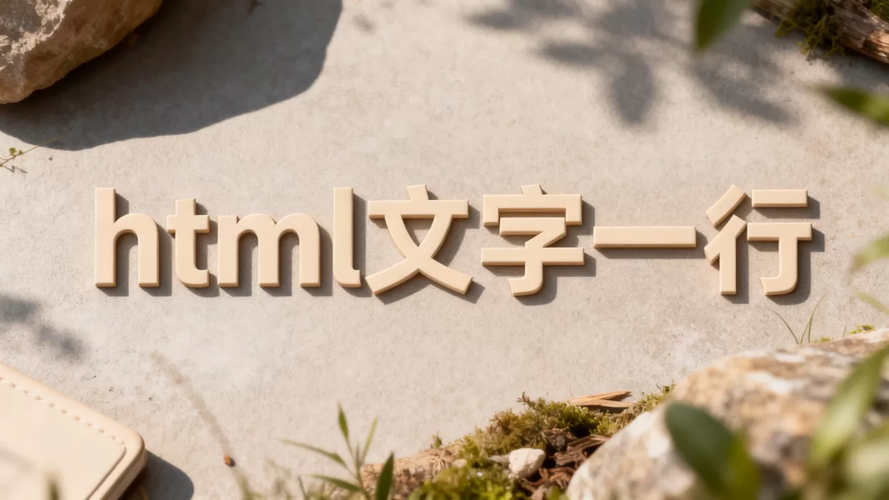 html文字一行